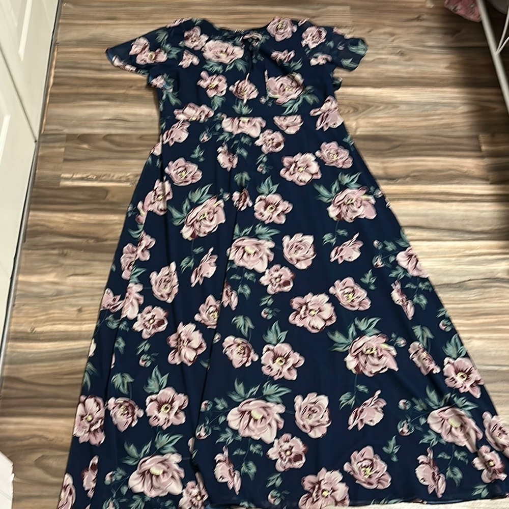 Chi Chi London Curve Jessamine Dress Floral Chiffon Maxi Size 22 NWOT